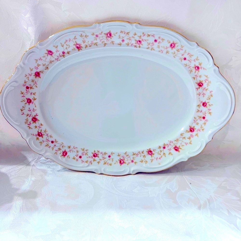 1930’s Mitterteich Bavaria Lady Claire Platter 12.5”  Long x 8 1/4” Wide